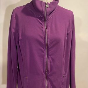 Christopher and Banks zip front purple jacket